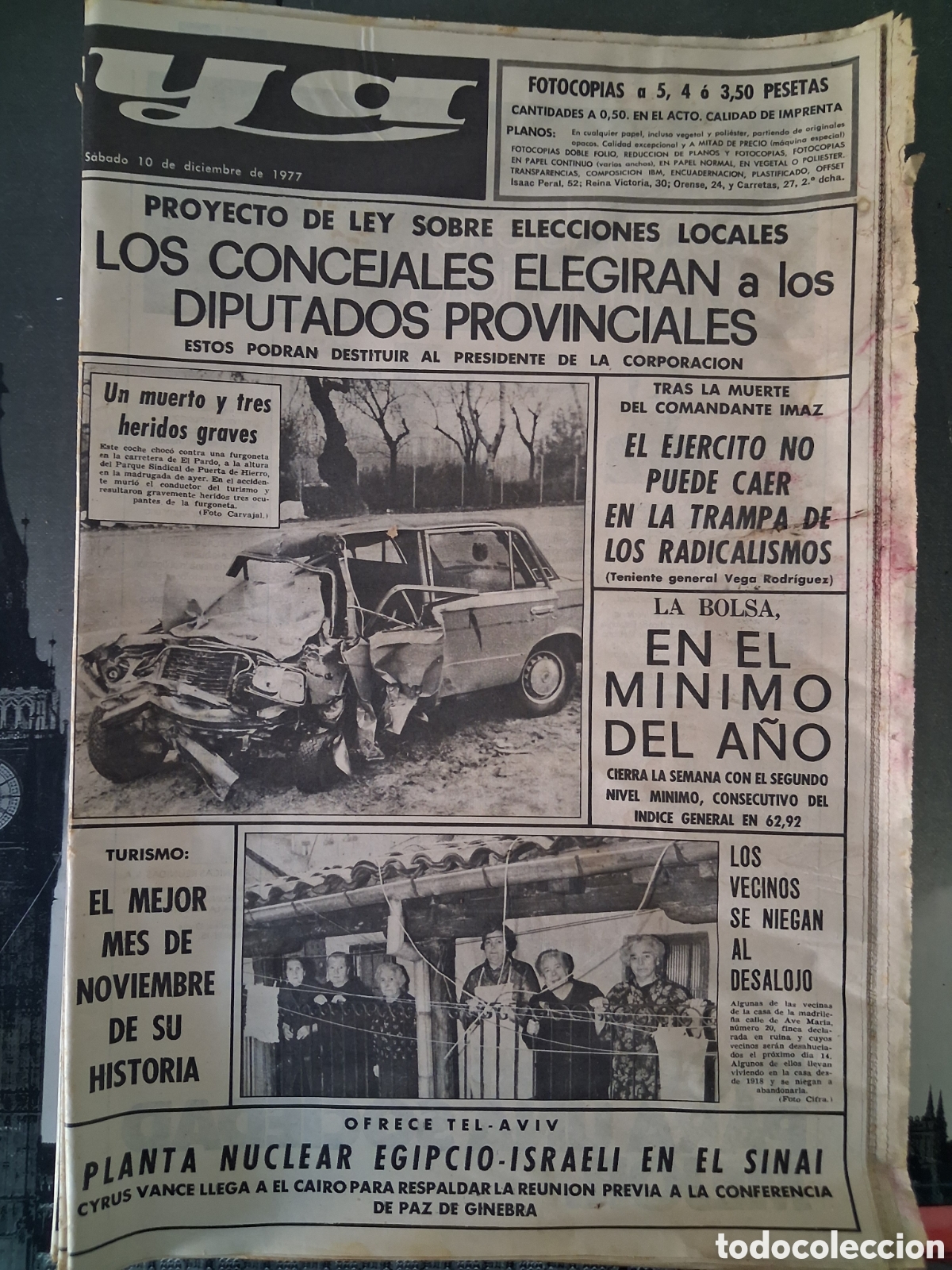 Collezionismo di Riviste e Giornali: Diario Ya 10/12/1977