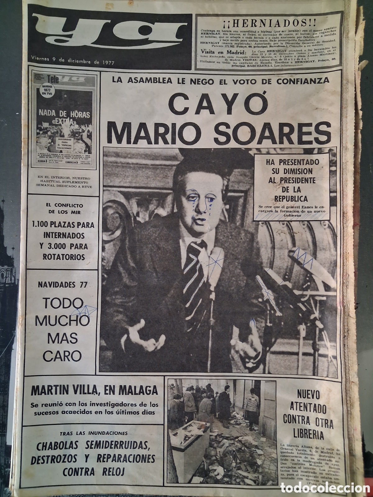 Collezionismo di Riviste e Giornali: Diario Ya 09/12/1977
