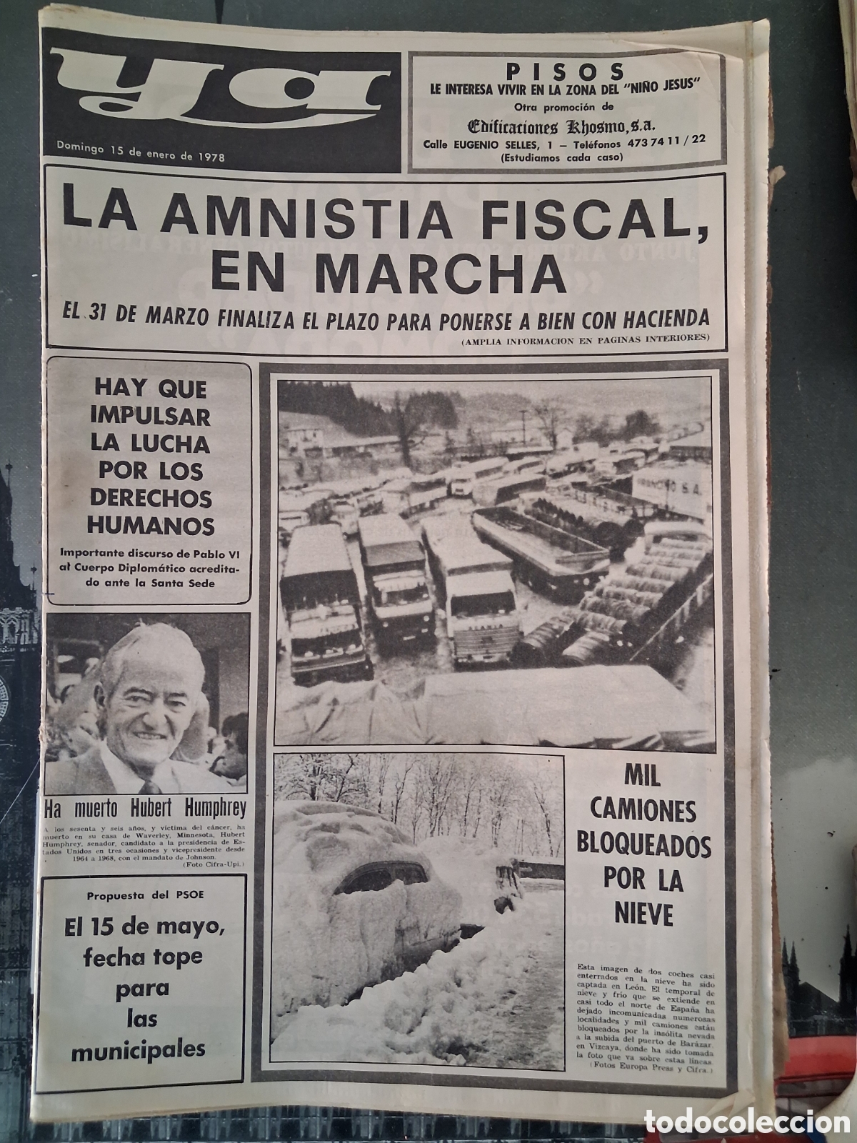 Collection Magazines and Newspapers: Diario Ya 15/01/1978