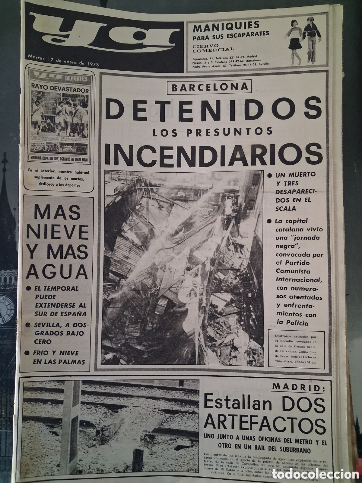 Colecionismo de Revistas e Jornais: Diario Ya 17/01/1978