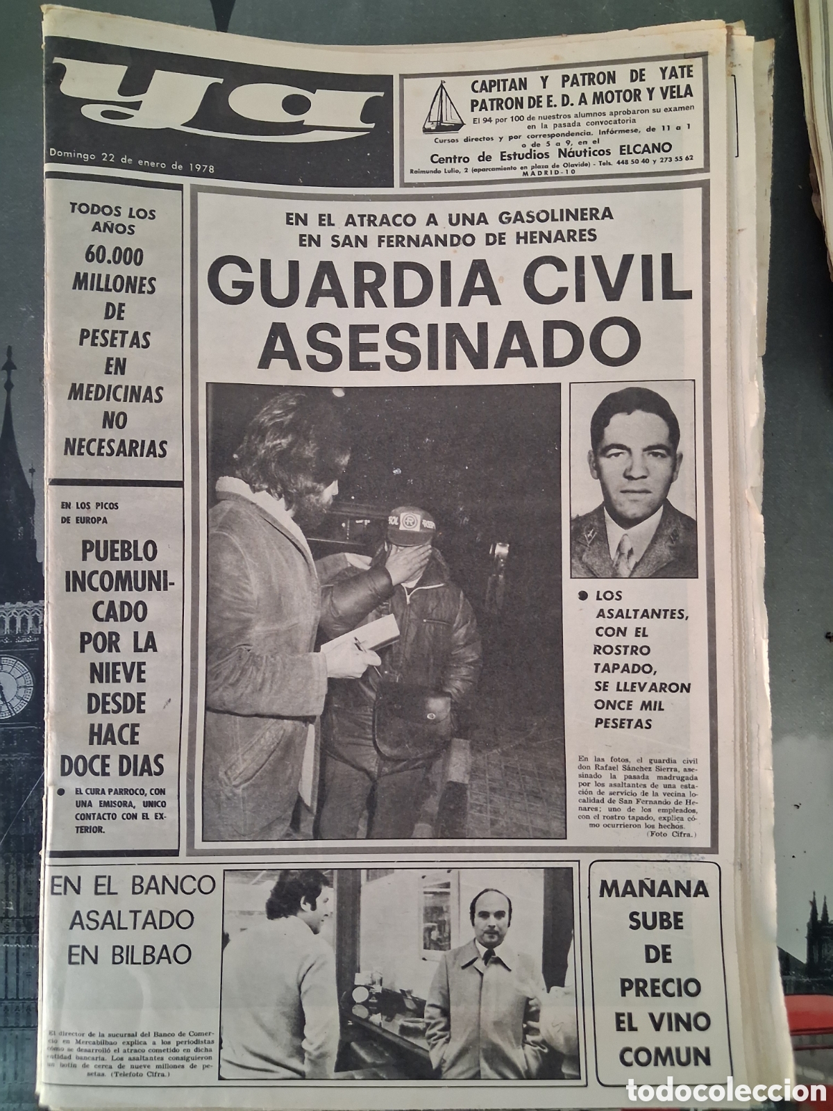 Coleccionismo de revistas y peri&oacute;dicos: Diario Ya 22/01/1978