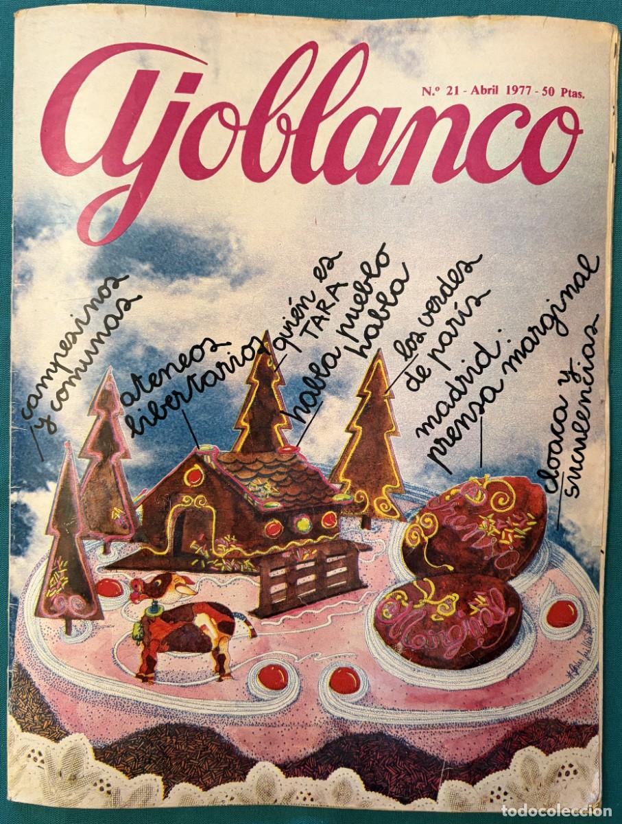 Coleccionismo de revistas y peri&oacute;dicos: RVAJ021, AJOBLANCO, NUMERO 21, ATENEOS LIBERTARIOS, LOS VERDES DE PARIS, ABRIL 1977