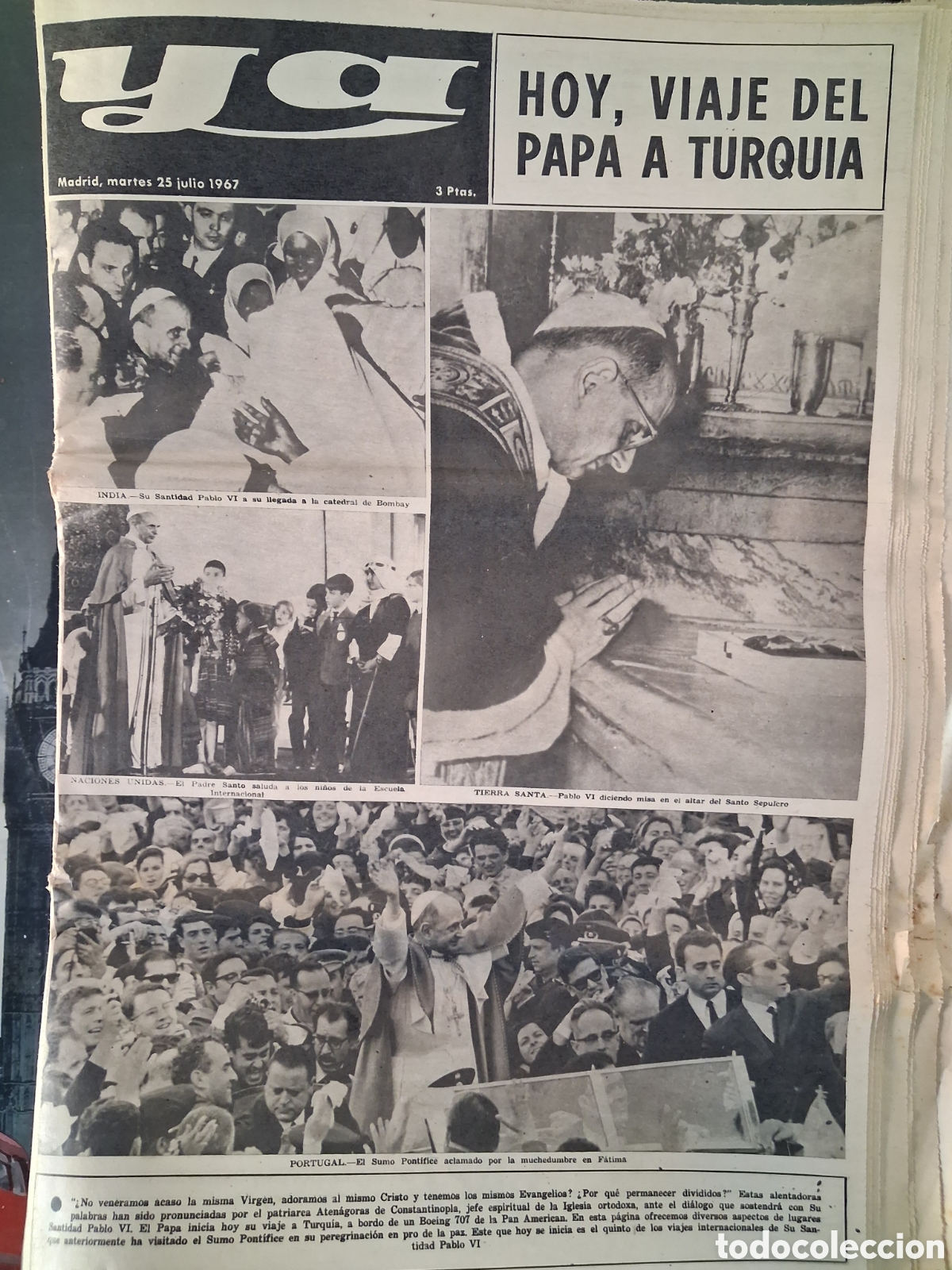 Coleccionismo de revistas y peri&oacute;dicos: Diario Ya 25/07/1967