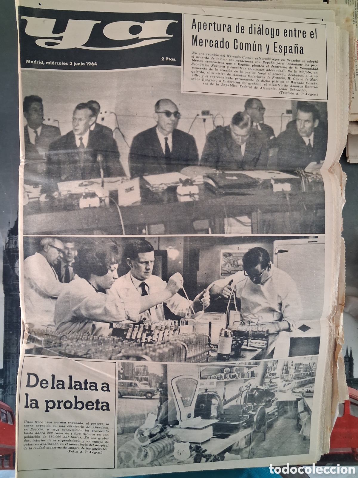 Coleccionismo de revistas y peri&oacute;dicos: Diario Ya 03/06/1964