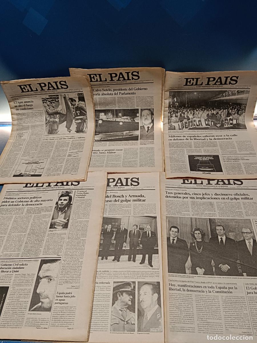 Coleccionismo de revistas y peri&oacute;dicos: Lote 6 periodicos, periodico el Pais la semana del 23F
