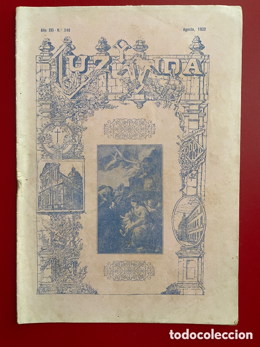 Coleccionismo de revistas y peri&oacute;dicos: Luz y vida. Revista padres Teatinos Mallorca. Agosto, 1932.