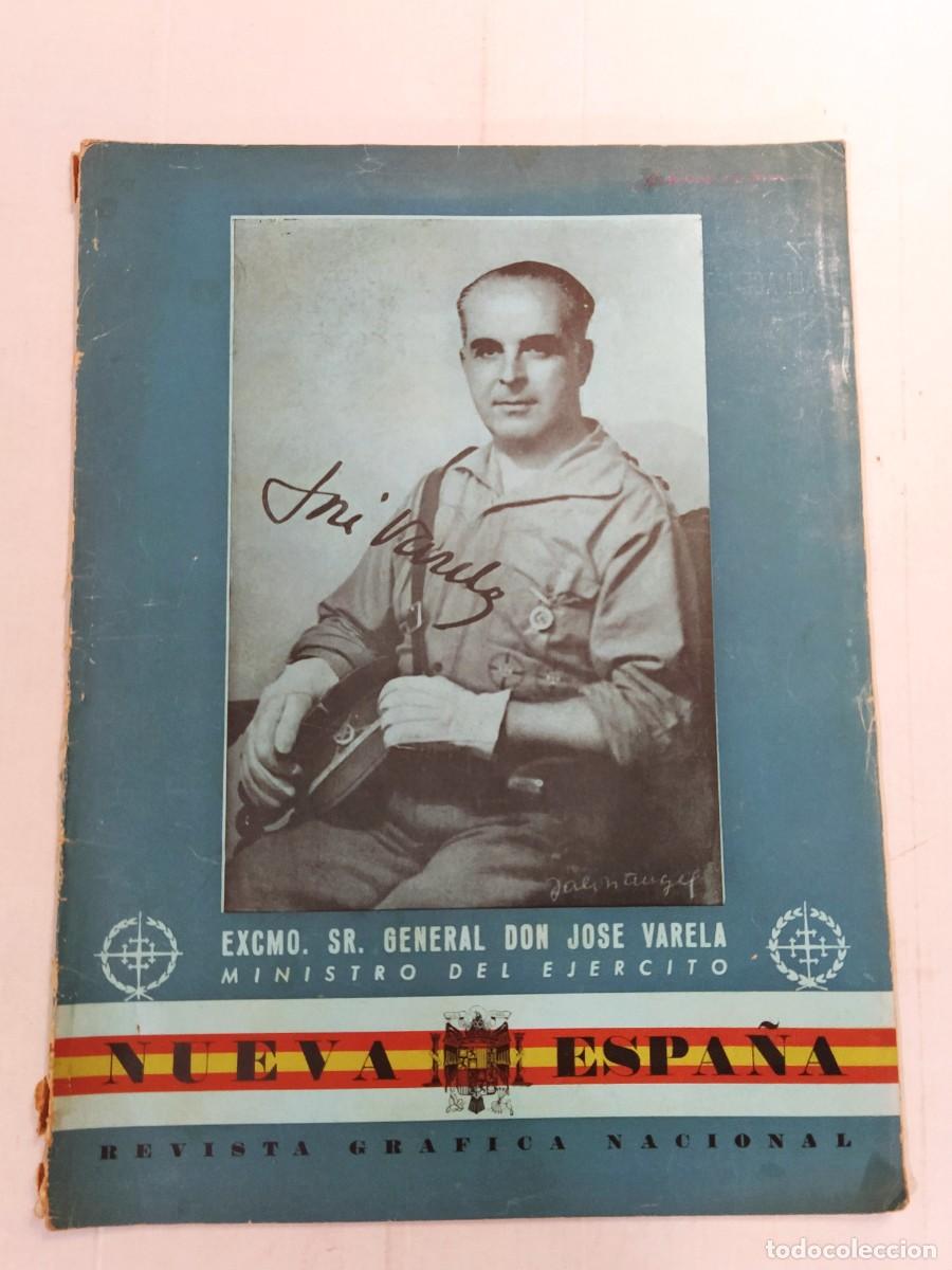 Collectionnisme de Revues et Journaux: NUEVA ESPA&Ntilde;A-A&Ntilde;O 1941-JOSE VARELA-ALCAZAR DE TOLEDO-MISA-GENERAL MILLAN ASTRAY-RIOS CAPAPE-ZAMALLOA