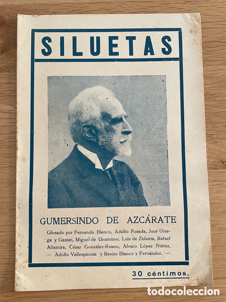 Coleccionismo de revistas y peri&oacute;dicos: Siluetas. Gumercindo de Azc&aacute;rate. Enero de 1924.