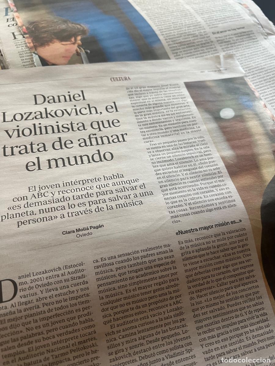 Coleccionismo de revistas y peri&oacute;dicos: Art&iacute;culo sobre DANIEL LOZAKOVICH. VIOLINISTA.