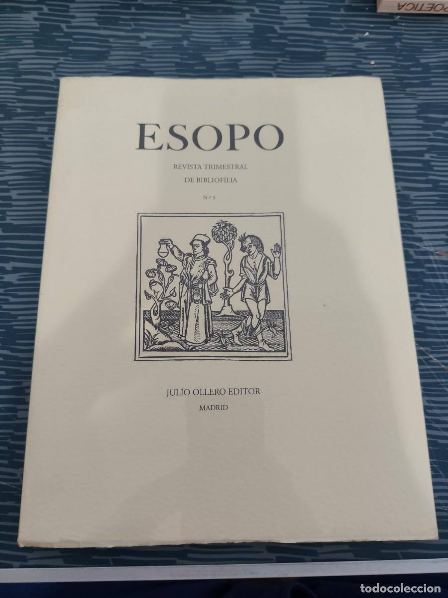 Coleccionismo de revistas y peri&oacute;dicos: ESOPO, REVISTA TRIMESTRAL DE BIBLIOFILIA,NUM.5,JULIO OLLERO EDITOR,1992,VER FOTOS.