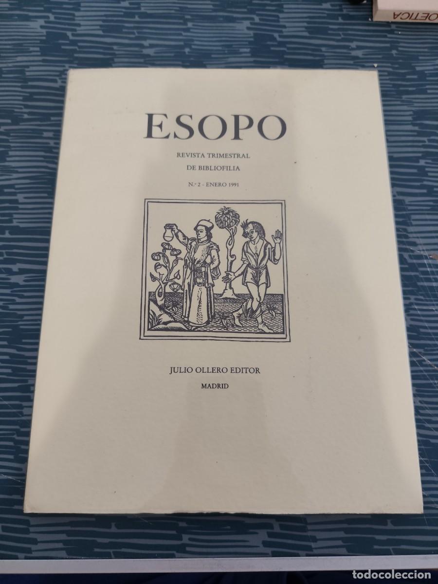 Coleccionismo de revistas y peri&oacute;dicos: ESOPO, REVISTA TRIMESTRAL DE BIBLIOFILIA,NUM.2, ENERO 1991,JULIO OLLERO EDITOR,VER FOTOS.