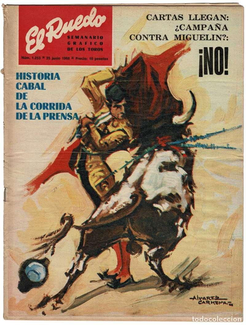 Coleccionismo de revistas y peri&oacute;dicos: Revista El Ruedo N&ordm; 1253, 25 junio 1968
