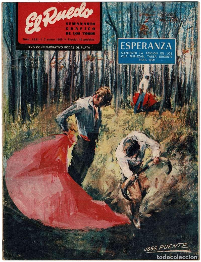Coleccionismo de revistas y peri&oacute;dicos: Revista El Ruedo N&ordm; 1281, 7 enero 1969