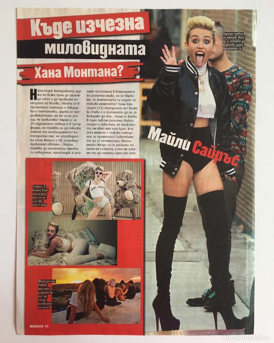 Coleccionismo de revistas y peri&oacute;dicos: Miley Cyrus Bangerz We Can't Stop Vintage Magazine Article Clipping A4 - Bravo Bulgaria Music