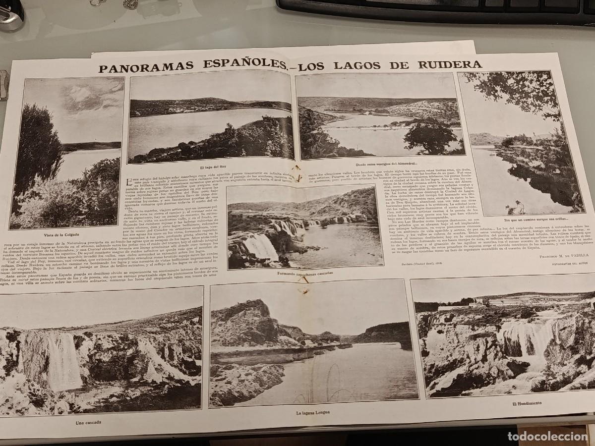 Coleccionismo de revistas y peri&oacute;dicos: Revista La Esfera 1920 - Los Lagos de Ruidera Ciudad Real + Ilustracion Color Enrique Ochoa Margara