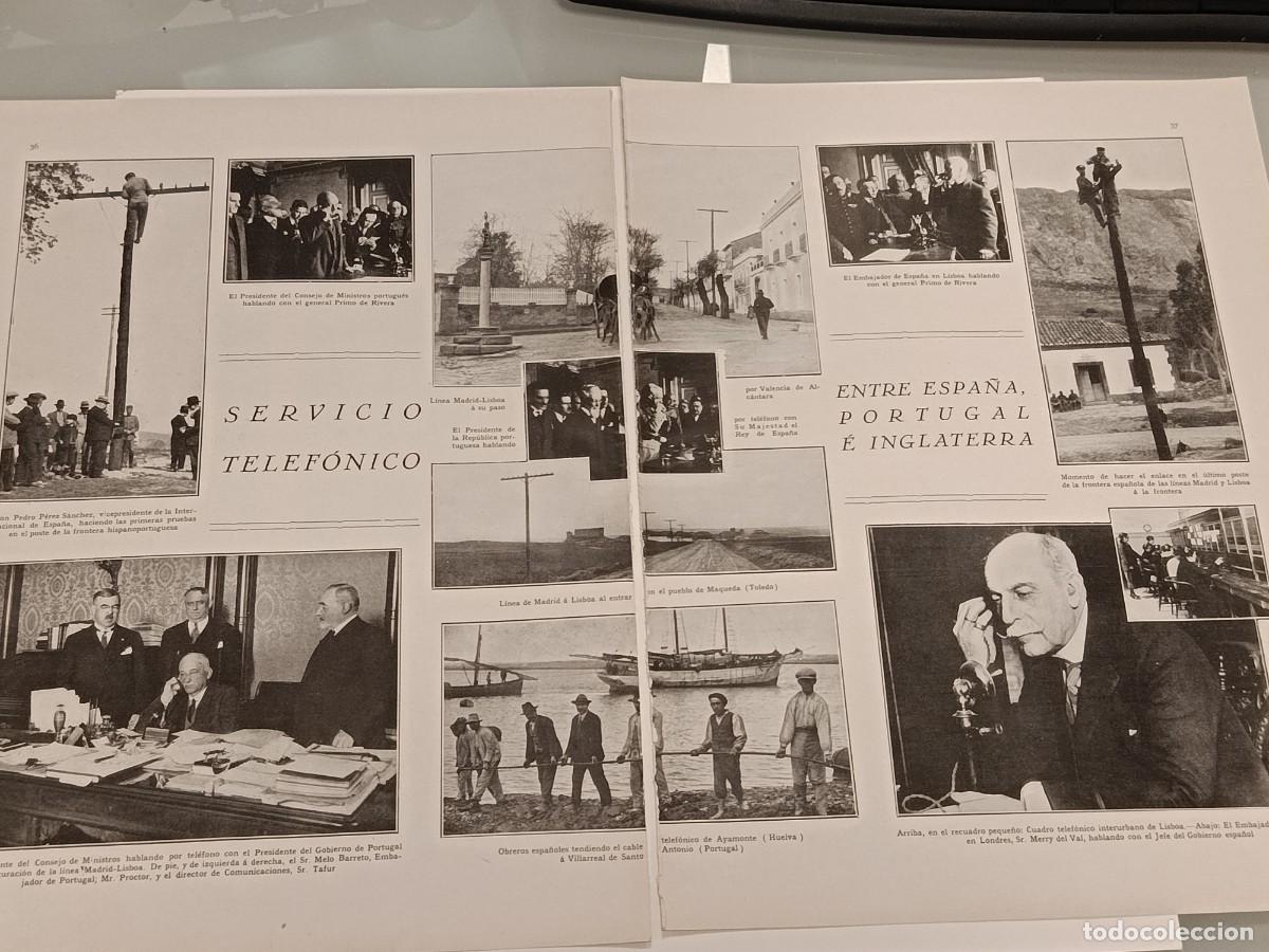 Coleccionismo de revistas y peri&oacute;dicos: Reportaje Grafico 1920s Servicio Telefonico Espa&ntilde;a Portugal Inglaterra Primo Rivera Maqueda Ayamonte