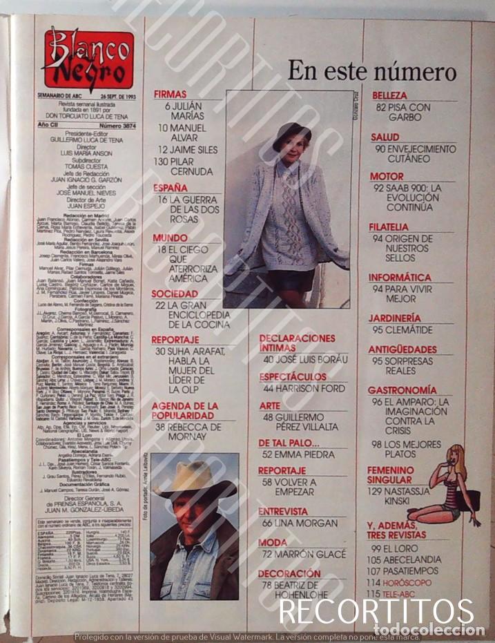 Coleccionismo de revistas y peri&oacute;dicos: RECORTE HARRISON FORD INDIANA JONES HAN SOLO LINA MORGAN MINGOTE