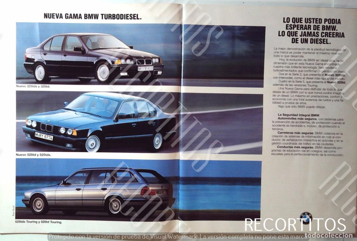 Coleccionismo de revistas y peri&oacute;dicos: BMW GAMA TURBODIESEL ANUNCIO PUBLICIDAD