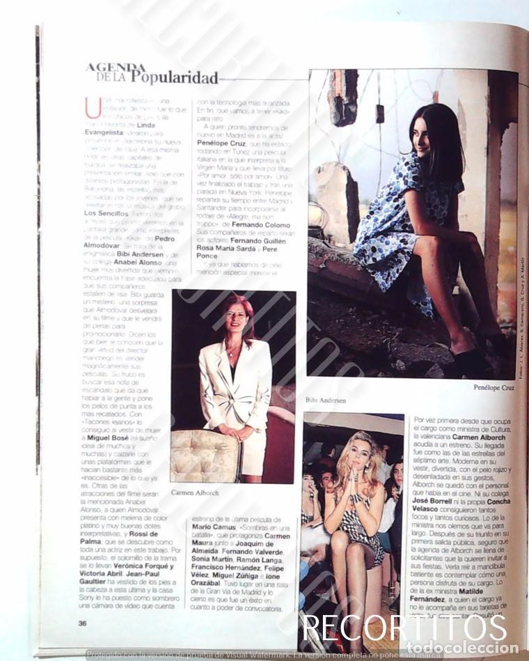 Coleccionismo de revistas y peri&oacute;dicos: BIBI ANDERSEN BIBIANA FERNANDEZ PENELOPE CRUZ CARMEN ALBORCH
