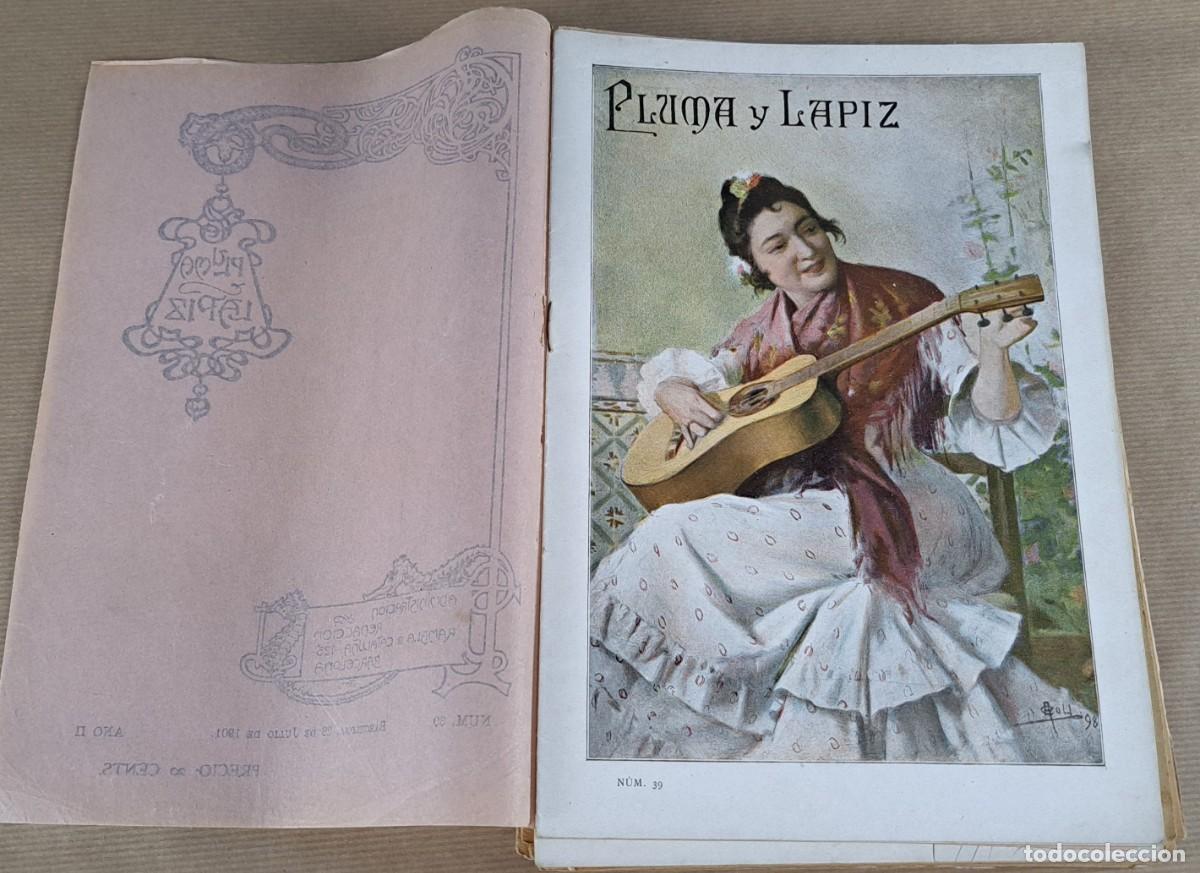 Collectionnisme de Revues et Journaux: 30 Revistas Pluma y L&aacute;piz, a&ntilde;o 1901- 1902 Casa Editorial Maucci, Barcelona