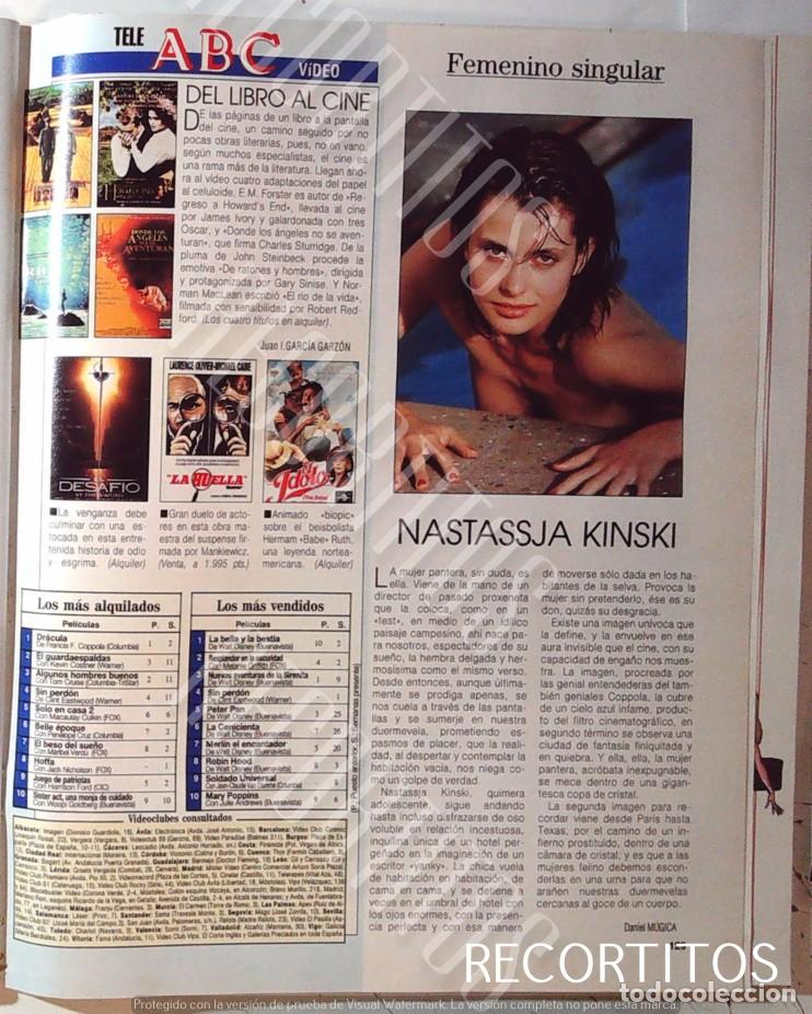 Coleccionismo de revistas y peri&oacute;dicos: NASTASSIA KINSKI ANASTASIA NATSAJA NASTASSJA NOVEDADES EN VIDEO VHS