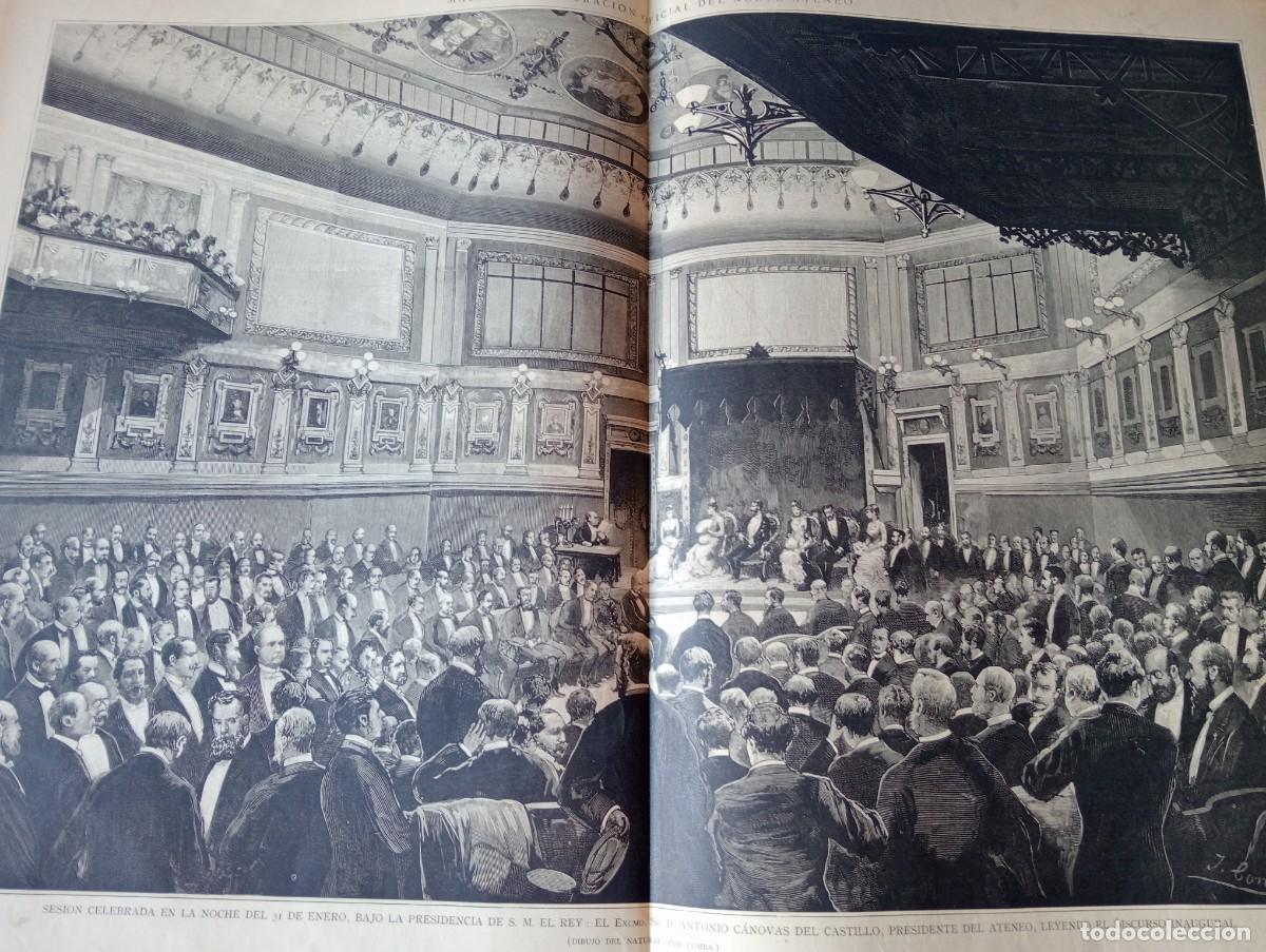 Sammeln von Zeitschriften und Zeitungen: REVISTA ENTERA A&Ntilde;O 1884 INAUGRACION DEL ATENEO DE MADRID Y BIBLIOTECA ANTONIO CANOVAS DEL CASTILLO