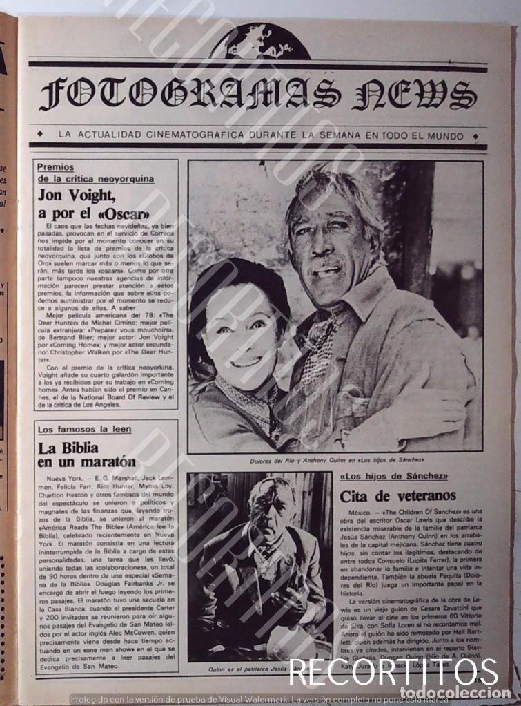 Sammeln von Zeitschriften und Zeitungen: ANTHONY QUINN DOLORES DEL RIO MANFRE3DI NINO MANFREDI MARLENE JOBERT JAMES STEWART