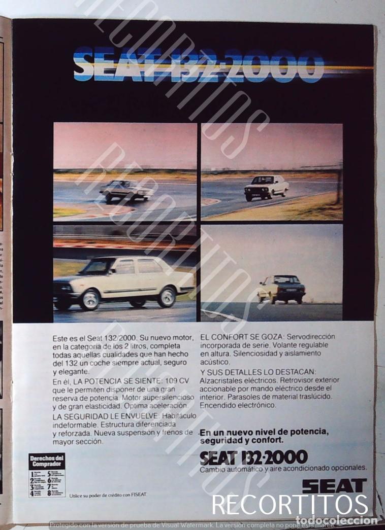 Sammeln von Zeitschriften und Zeitungen: SEAT 132 2000 ANUNCIO PUBLICIDAD