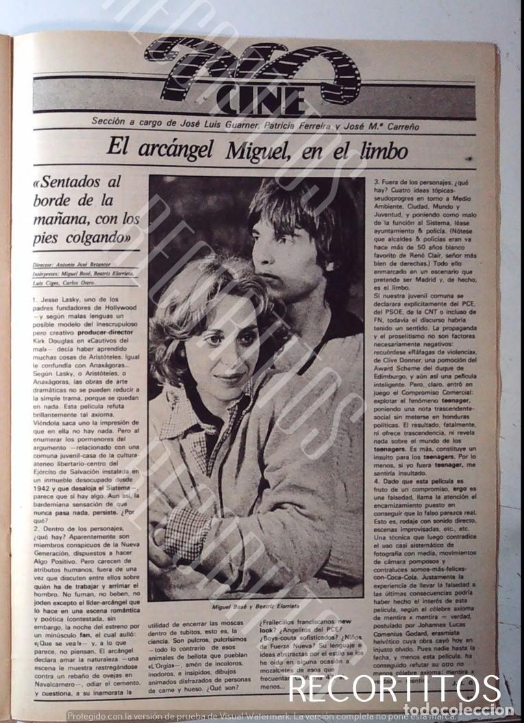 Sammeln von Zeitschriften und Zeitungen: MIGUEL BOSE BEATRIZ ELORRIETA GIAN MARIA VOLONTE LIGIA BRANICE SIMONE SIGNORET SAMY BEN YOUB