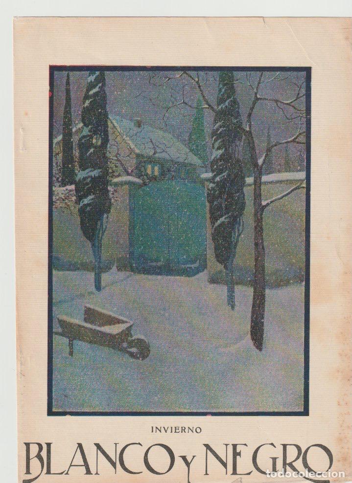 Collezionismo di Riviste e Giornali: La paz en la nieve: Invierno / ilustraci&oacute;n de Ram&oacute;n Manch&oacute;n, cubierta de revista Blanco y Negro 1927
