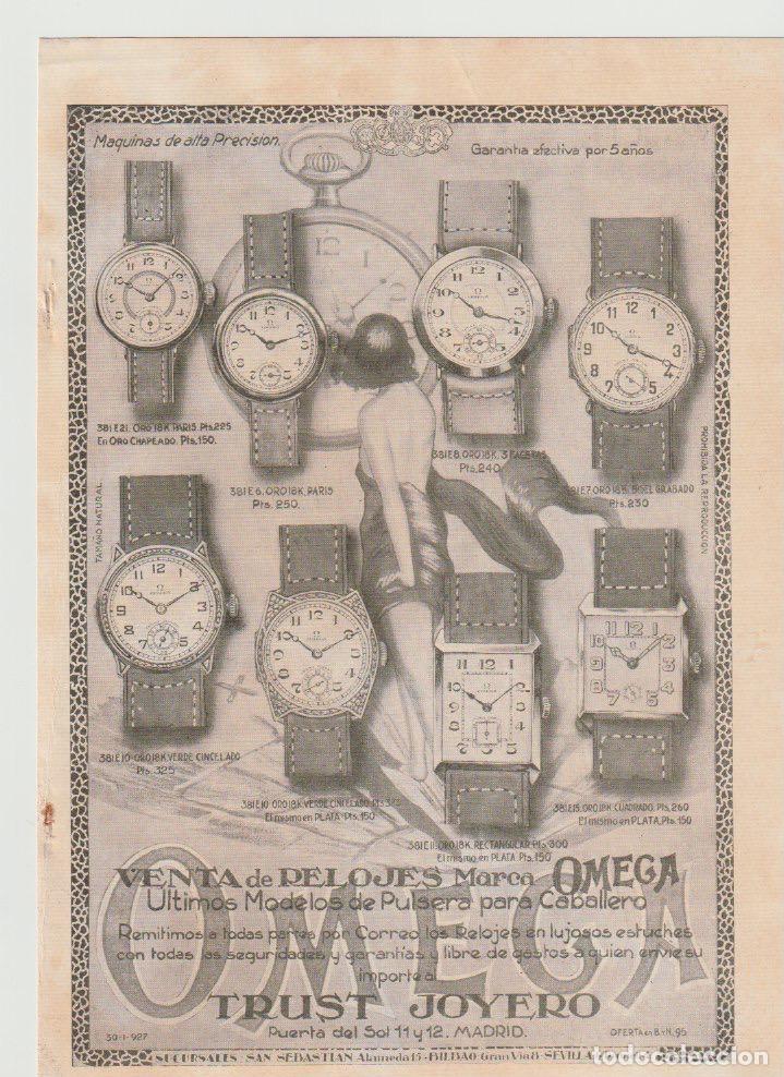 Collezionismo di Riviste e Giornali: Publicidad relojes OMEGA de Trust Joyero - 1927