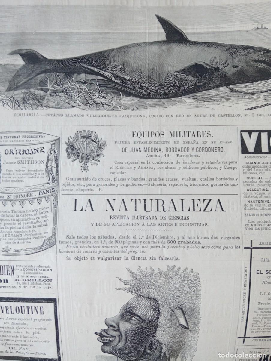 Coleccionismo de revistas y peri&oacute;dicos: REVISTA ENTERA A&Ntilde;O 1878 TAPIZ REAL TAPICERIA POESIAS VICTOR HUGO MARIANO FORTUNY BALLENA CASTELLON