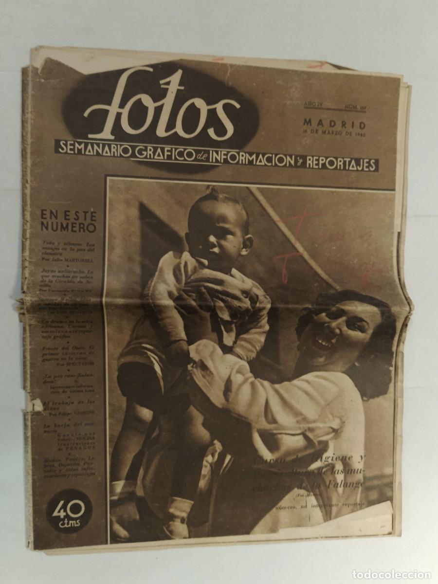 Coleccionismo de revistas y peri&oacute;dicos: FOTOS-A&Ntilde;O 1940-FALANGE MUJERES-MONJES DE LA PAZ-LA GIRALDA SEVILLA-CAFE DEL POMBO-PAZ RUSIA ETC