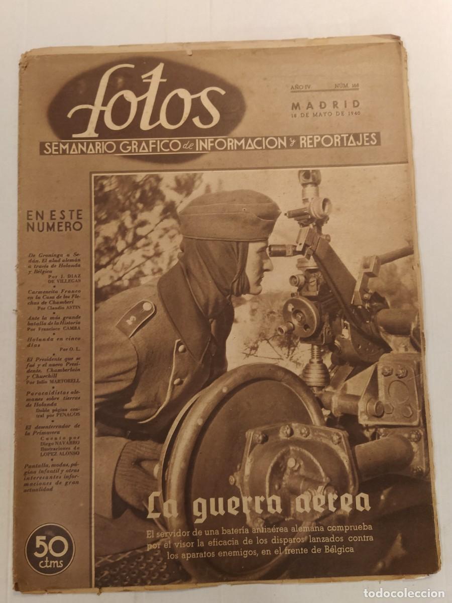 Coleccionismo de revistas y peri&oacute;dicos: FOTOS-A&Ntilde;O 1940-GUERRA AEREA-MIGUEL PRIMO DE RIVERA-CARMENCITA FRANCO-LA GITANILLA-LOPEZ DE MEDRANO