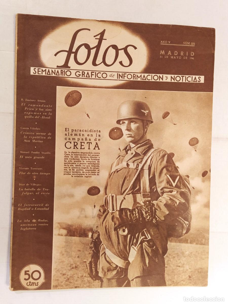 Coleccionismo de revistas y peri&oacute;dicos: FOTOS-A&Ntilde;O 1941-PARACAIDISTA CRETA-SAN MARINO-BAGDAD ESTAMBUL-EL RASTRO DE MADRID-ALMONTE ETC
