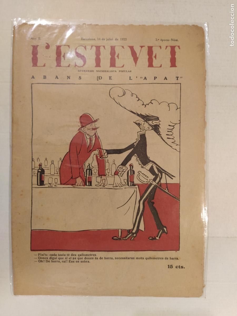 Coleccionismo de revistas y peri&oacute;dicos: L'ESTEVET - 2&ordf; EPOCA NUMERO ? ANY 1922 - SETMANARI NACIONALISTA POPULAR - REVISTA ANTIGA CATALANA
