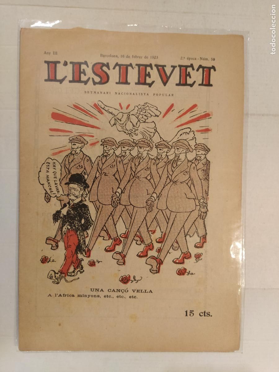 Coleccionismo de revistas y peri&oacute;dicos: L'ESTEVET - 2&ordf; EPOCA NUMERO 59 ANY 1923 - SETMANARI NACIONALISTA POPULAR - REVISTA ANTIGA CATALANA