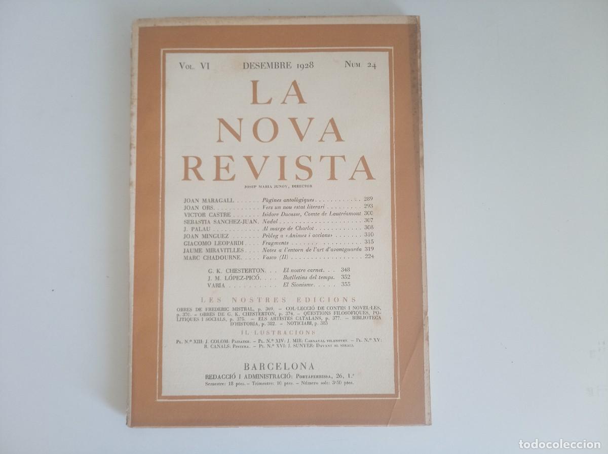 Coleccionismo de revistas y peri&oacute;dicos: LA NOVA REVISTA. DESEMBRE 1928. N&Uacute;M. 24. FOLI. MOLT IL.LUSTRAT. JOAN MARAGALL, JOAN ORS...