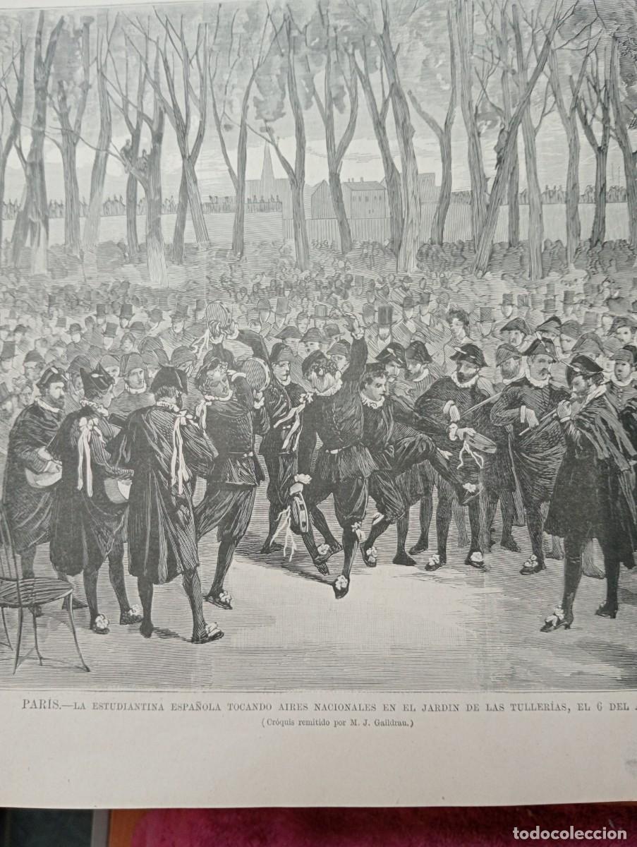 Coleccionismo de revistas y peri&oacute;dicos: REVISTA ENTERA A&Ntilde;O 1878 TUNA ESTUDIANTINA ESPA&Ntilde;OLA EN PARIS JAIME MORERA GALICIA DE LLEIDA