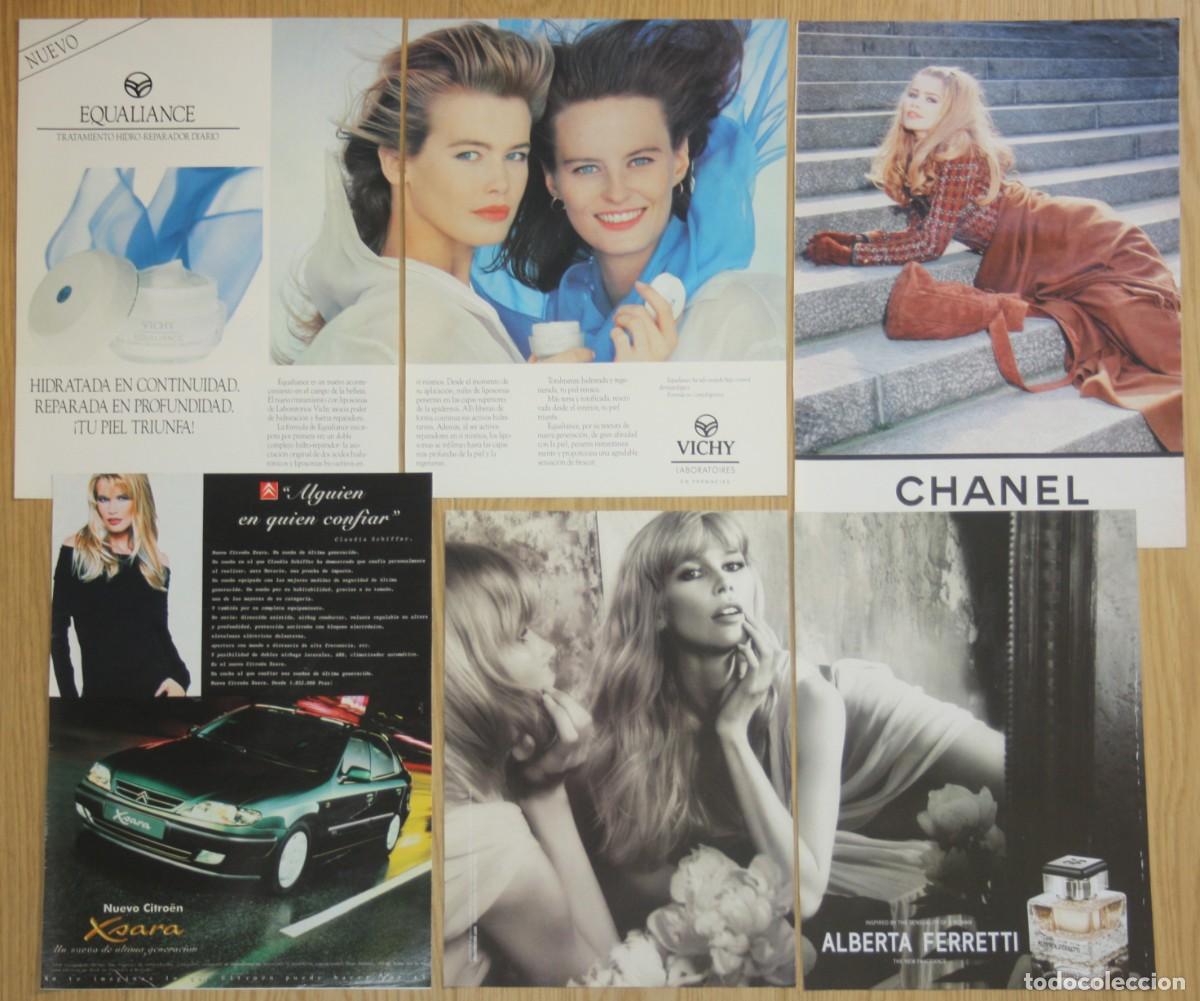 Collezionismo di Riviste e Giornali: CLAUDIA SCHIFFER Anuncios 1990s Original Spain Promo Adverts Ads clippings top model icon publicidad