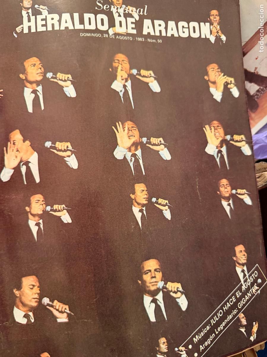 Coleccionismo de revistas y peri&oacute;dicos: Semanal heraldo de Arag&oacute;n reportaje julio iglesias 1983