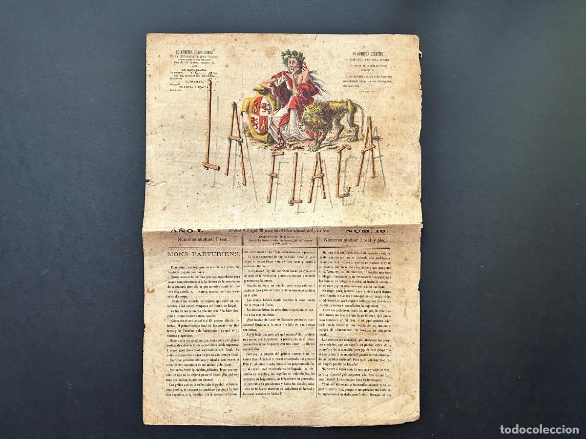 Coleccionismo de revistas y peri&oacute;dicos: LA FLACA - NUMERO 18 A&Ntilde;O 1870 - REVISTA ANTIGUA ORIGINAL ILUSTRADA