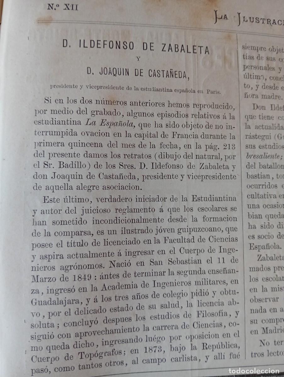 Coleccionismo de revistas y peri&oacute;dicos: REVISTA ENTERA A&Ntilde;O 1878 IDELFONSO DE ZABALETA JOAQUIN DE CASTA&Ntilde;EDA