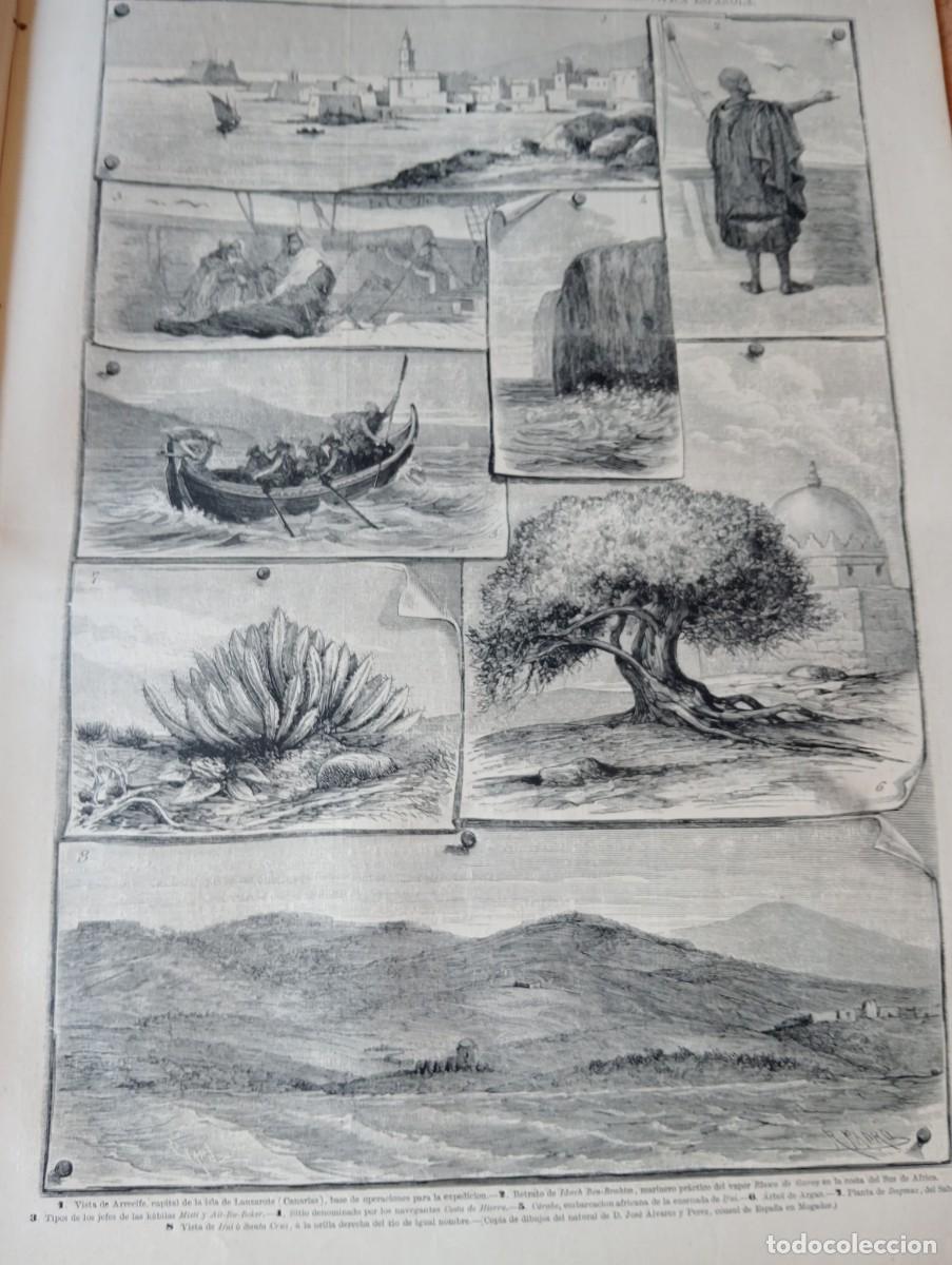 Coleccionismo de revistas y peri&oacute;dicos: REVISTA ENTERA A&Ntilde;O 1878 PEREZ GALDOS EXPLORADORES EN LAS ISLAS CANARIAS LANZAROTE IFNI SAHARA MOGADO
