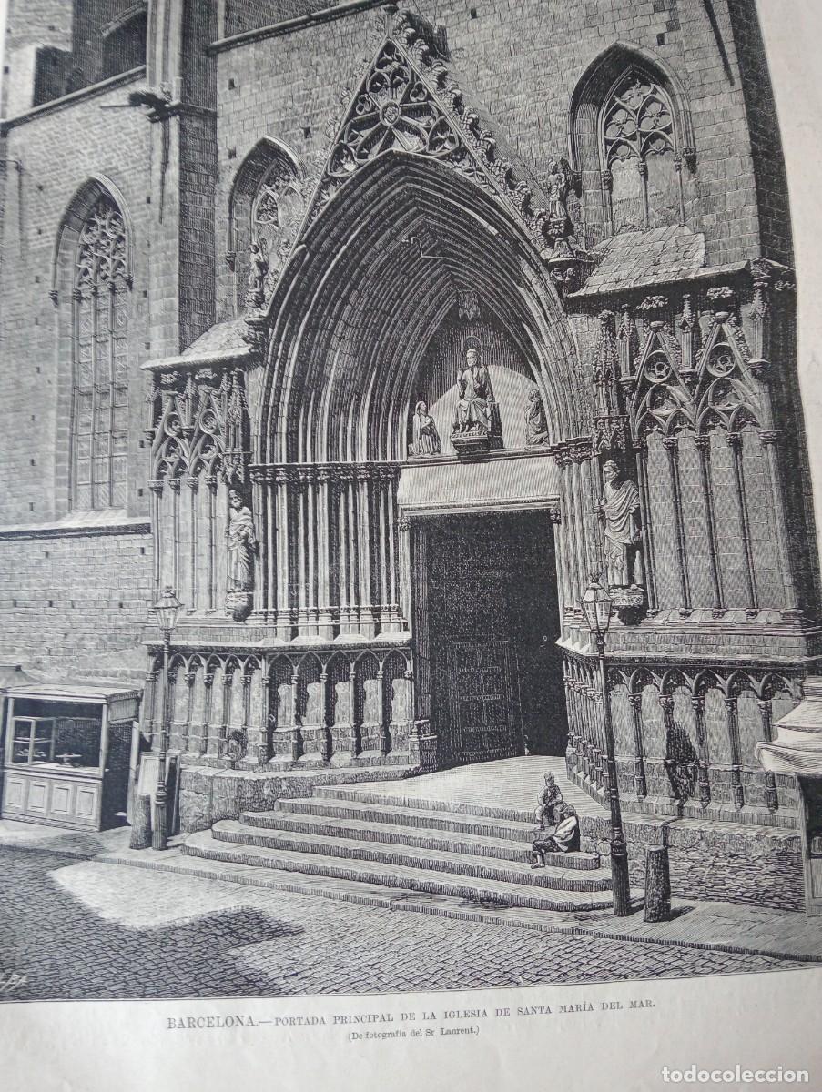 Coleccionismo de revistas y peri&oacute;dicos: REVISTA ENTERA A&Ntilde;O 1878 SANTA MARIA DEL MAR BARCELONA IDEAS DE CERVANTES LUIS VIDART