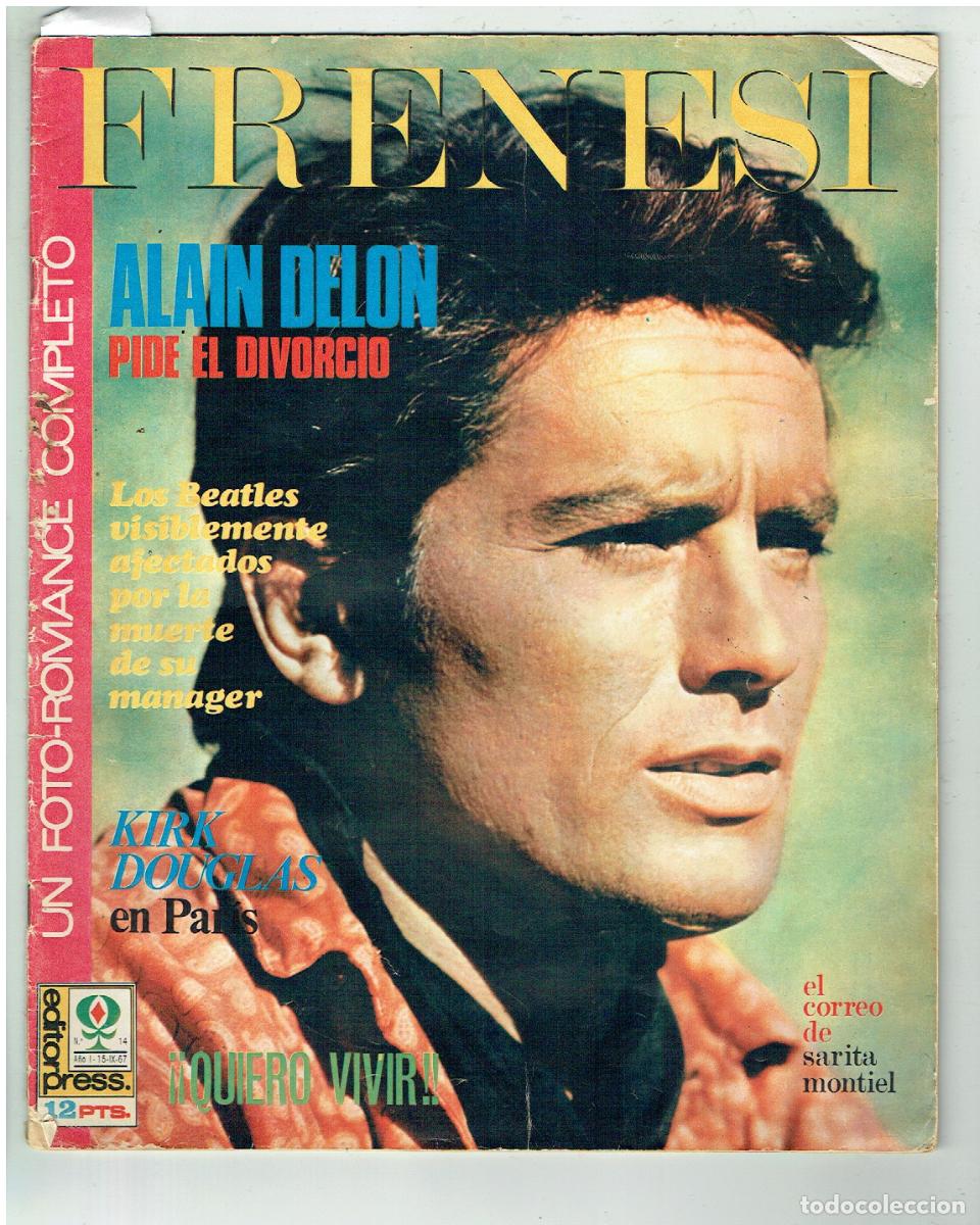 Collectionnisme de Revues et Journaux: FOTONOVELA: FRENES&Iacute;. N&ordm; 14. ALAIN DELON / SARITA MONTIEL / LOS BEATLES/ KIRK DOUGLAS.(ST/PRENSA)