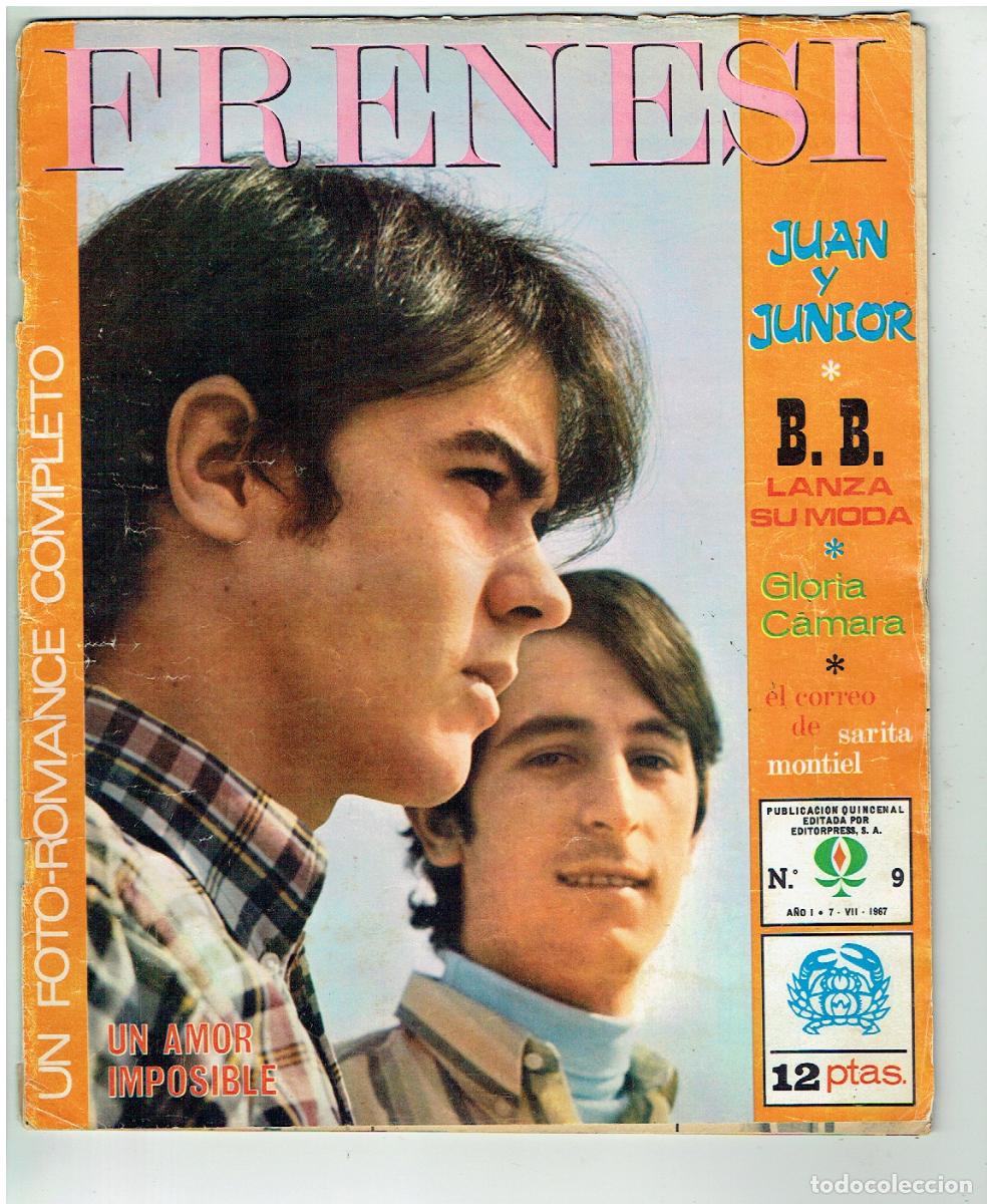 Sammeln von Zeitschriften und Zeitungen: FOTONOVELA: FRENESI. N&ordm; 9. JUAN Y JUNIOR / B. B. LANZA SU MODA/EL CORREO DE SARA MONTIEL(ST/PRENSA)