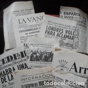 Coleccionismo de revistas y peri&oacute;dicos: Lote 12 portadas periodicos facsimil Segunda Guerra Mundial 37x57 PEIFER