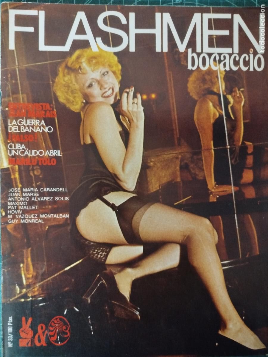 Colecionismo de Revistas e Jornais: REVISTA FLASHMEN N&ordm; 33 GAUCHE DIVINE BOCACCIO. JEAN MARAIS, ST. TROPEZ, MARILU TOLO