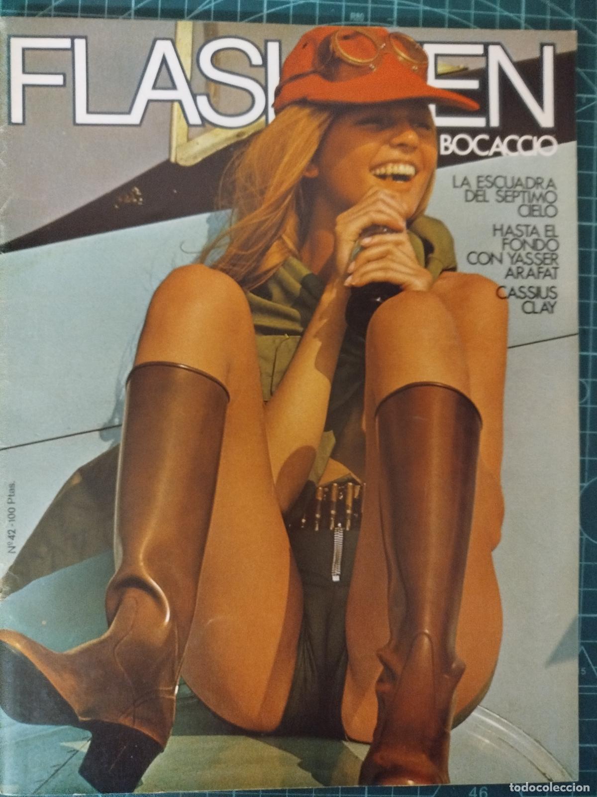 Coleccionismo de revistas y peri&oacute;dicos: REVISTA FLASHMEN N&ordm; 42 GAUCHE DIVINE BOCACCIO.ARAFAT, CASSIUS CLAY, ALVAREZ SOLIS